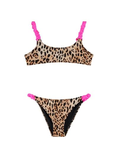 Leopard Print Tech Bikini Mc2 Saint Barth Girls Luisaviaroma