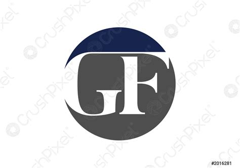 Initial Monogram Letter Gf Logo Design Vector Template Gf Letter