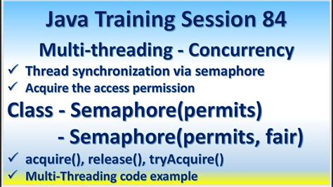 Java Training Session 84 Multi Threading Concurrency Thread