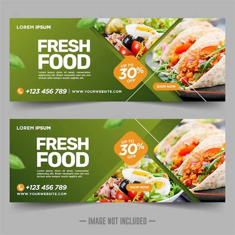 Premium Vector | Food and Restaurant banner design template