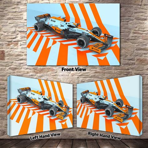 Mclaren Racing Iconic Gulf Livery Canvas Print Monaco 2021 Lando Norris