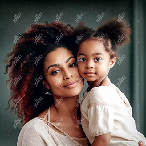 Beau Sourire D Une Maman Afro Am Ricaine Serrant Sa Fille Photo