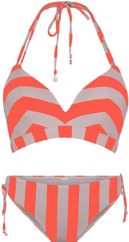 LingaDore Triangel Voorgevormd Bikini Set 7203 Streep Print 40A Bol