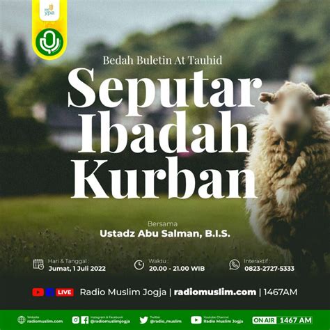 Kajian Bedah Buletin At Tauhid Seputar Ibadah Kurban Radio Muslim Jogja