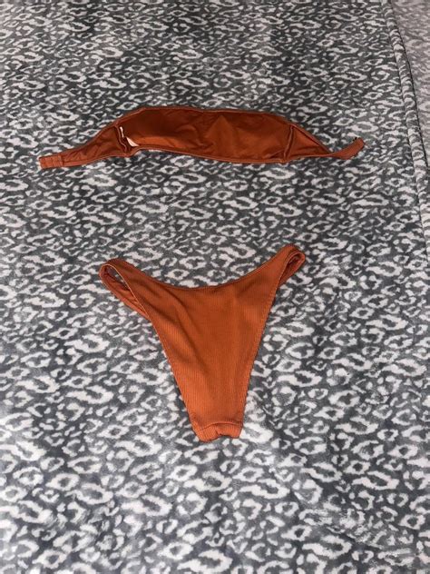 Orange Bantu Bikini Send Offers Depop