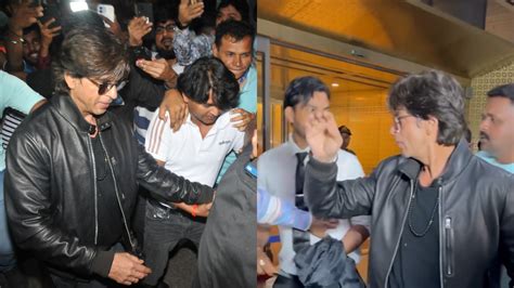 Shah Rukh Khan Pushes Fan Who Tries Taking Selfie With Him At Airport