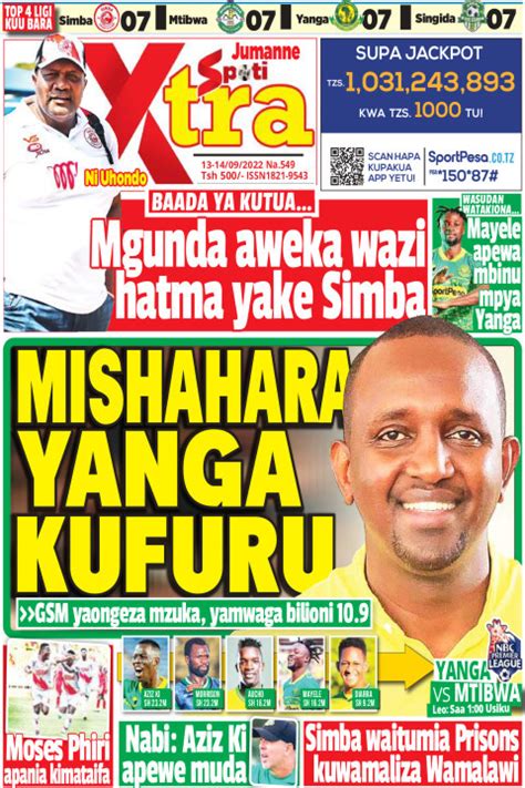 Habari Kubwa Za Magazeti Ya Tanzania Leo Jumanne Septemba 13 2022