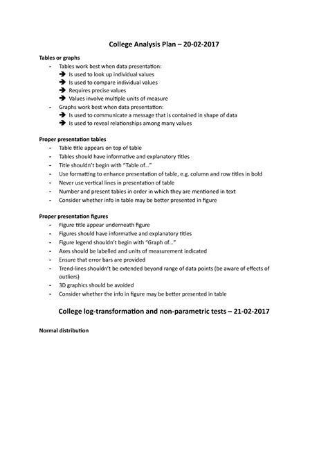 Samenvatting Van Alle ADA Colleges College Analysis Plan 20 02