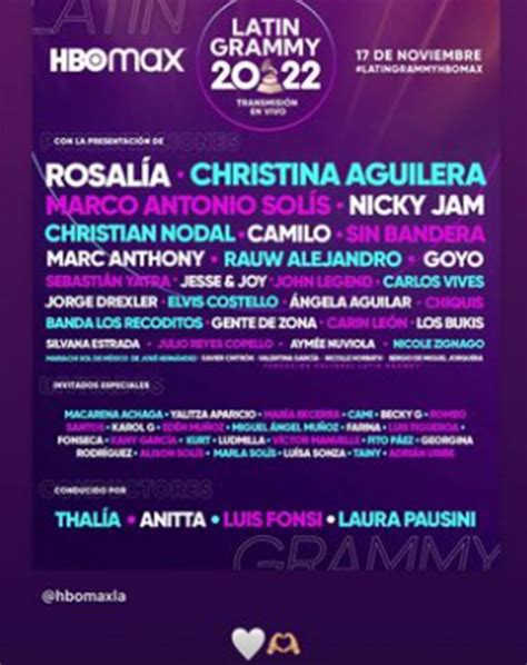 TNT EN VIVO Latin Grammy 2022 Hora Canal Nominaciones Y Todos Los