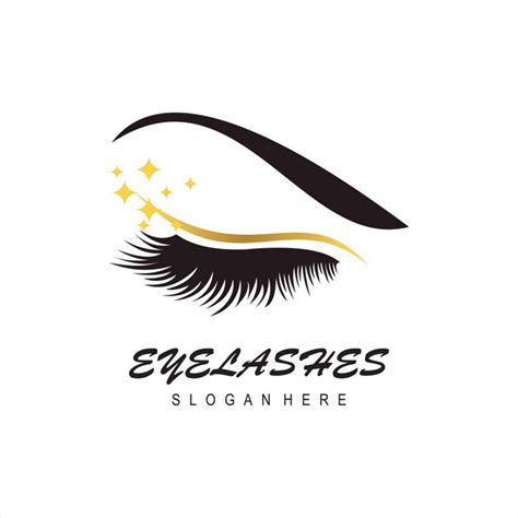 Premium Vector | Design lashes modern logo template