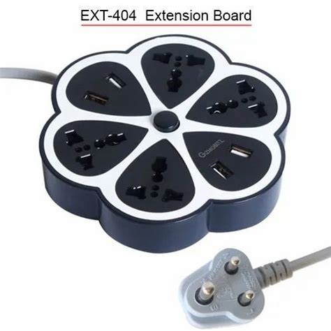 Plastic 3 Pin Ext 404 Extension Board 4 Sockets 4 Usb 1 5 Meter Rs