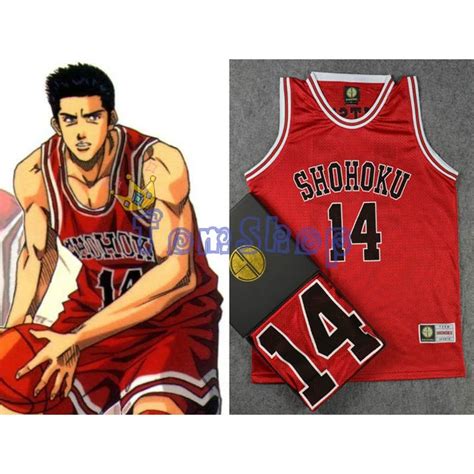 Slam Dunk Cosplay Shohoku 14 Mitsui Jersey Rojo Del Baloncesto