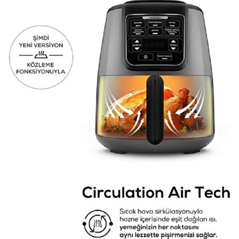 Karaca Air Pro Cook K Z Xl Airfryer Space Gray Black Fiyat