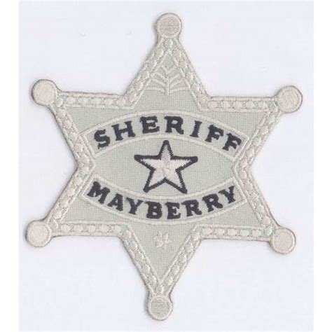 Andy Griffith Show Mayberry Sheriff 4" Badge Patch - SciFi Geeks