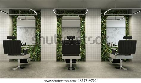 Barber Shop Modern Loft Designwhite Tile Stock Illustration 1655719792