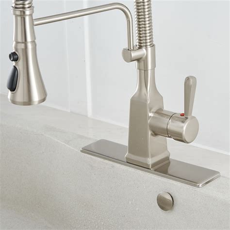 Bwe A 94557 Single Kitchen Faucet Brushed Nickel Single Handle Filtered Pull Down Kitchen Faucet