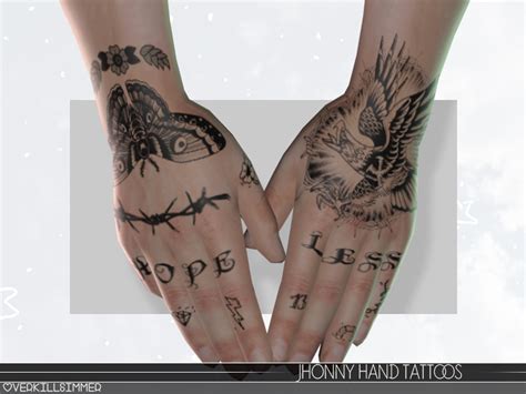 Jhonny Hand Tattoos Overkill Simmer Sims 4 Tattoos Sims 4