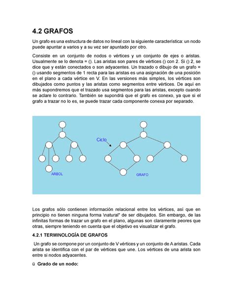 Grafos Grafos Un Grafo Es Una Estructura De Datos No Lineal Con