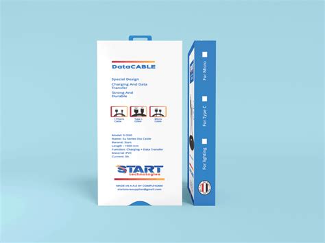 data cable box packaging design behance