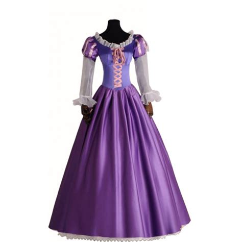 Disney Rapunzel Cosplay Costume Dress For Adults Halloween Costume ...