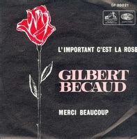 L important c est la rose par Gilbert Bécaud fiche chanson B M