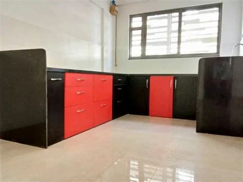 Red Black Kitchen Cabinets At Piece In Pune Id