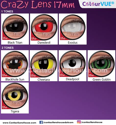 17mm Colourvue Crazy Lenses Designed To Offer That Real Funky And Wild Looking Eyes That Suites