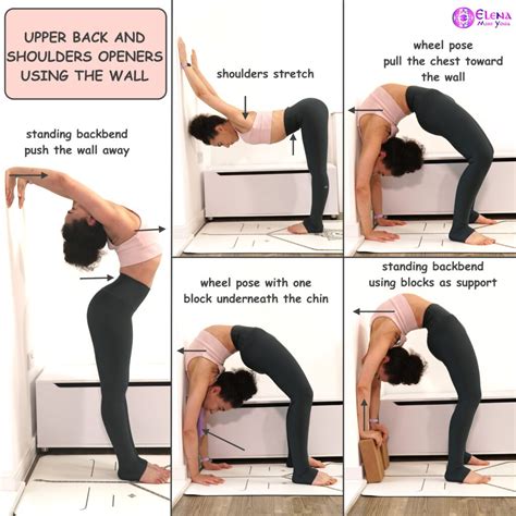 UPPER BACK AND SHOULDERS OPENERS AT THE WALL Elena Miss Yoga