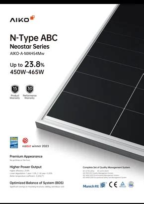 Modul Fotovoltaic AIKO ABC Neostar A455 MAH54Mw 455W Argintiu MerXu