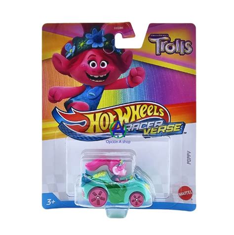 Poppy Hot Wheels Racer Verse Trolls Duende Vehículo Carrito