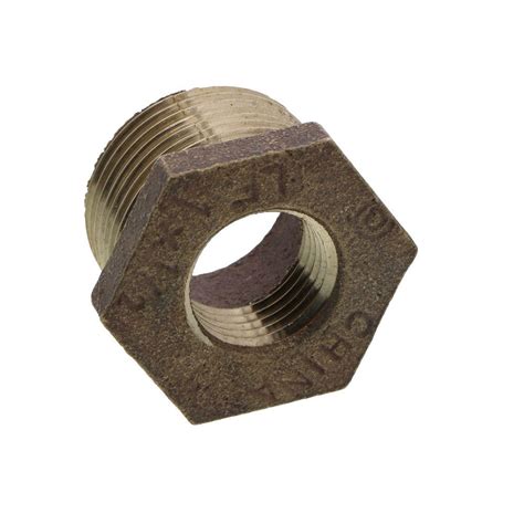 Lead Free Brass Hex Bushing 1 Mpt X 1 2 Fpt