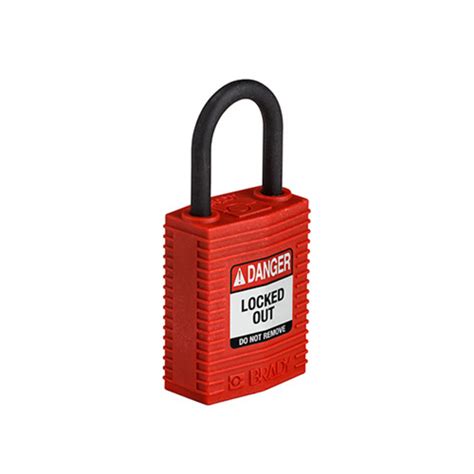 Brady Nylon Safekey Compact Safety Padlock Red Lockout Tagout