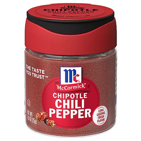 Mc Cormick Chipotle Chili Pepper 0 9 Oz Spices Table Salt Rubs