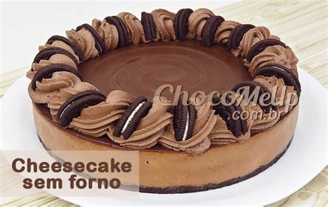 Torta Cheesecake De Chocolate Sem Forno Receitas ChocoMeUp