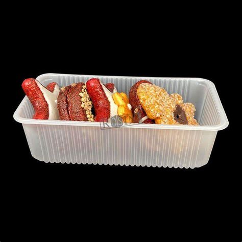 Wholesale Custom Food Grade Plastic Clear PET Dessert Tray Blister