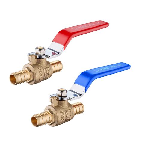 EFIELD 1 2 Inch Pex Brass Full Port Shut Off Ball Valve Hardwares