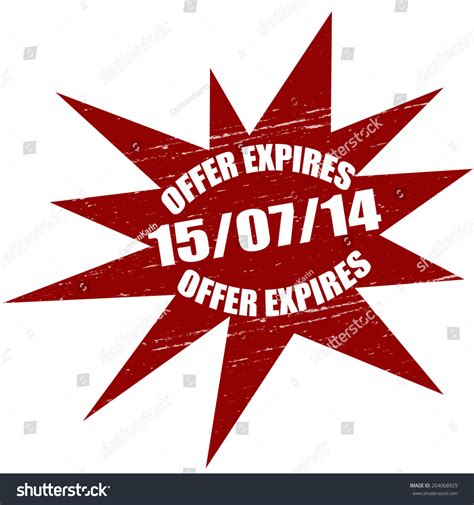 Stamp Text Offer Expires Insidevector Illustration Stock Vector