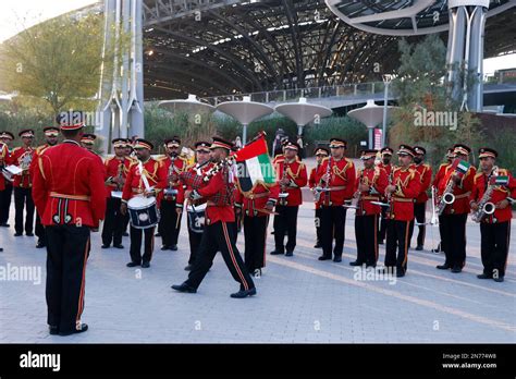 Dubai United Arab Emirates March 15 2022 Emirati Police Brass Band