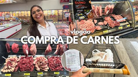 COMPRA DE CARNES PARA O MÊS vlog no mercado organização e valores