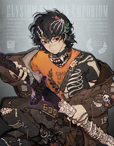 Percy Jackson Nico Di Angelo Skeleton Sticker Etsy Percy Jackson