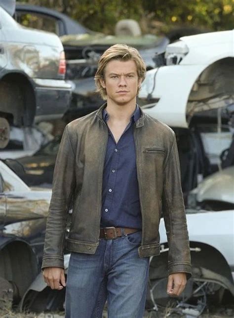 Lucas Till MacGyver Grey Men Biker Leather Jacket Sleek Stylish Edgy