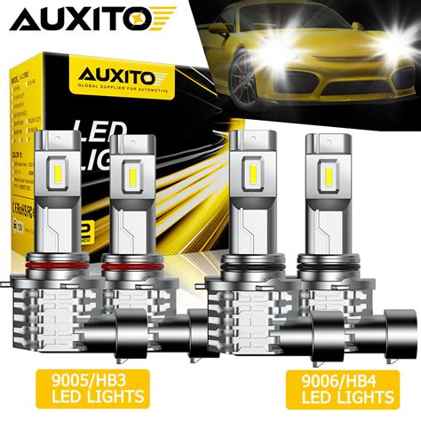 Auxito 9005 9006 Combo LED Headlight 400W 720000LM High Low Beam 6500K