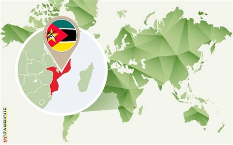 Infografía para mozambique mapa detallado de mozambique con bandera