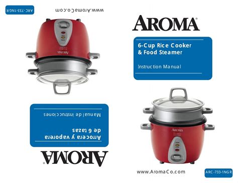 Aroma 6 Cup Rice Cooker And Food SteamerARC 733 1NGR ARC 733 1NGR