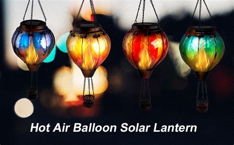 Amazon Teyigarden Hot Air Balloon Solar Lantern Glass Solar