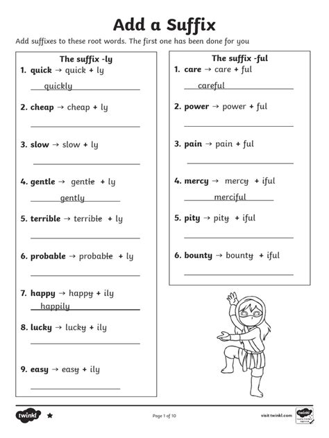 Suffix Ly Worksheets 15 Worksheets Library