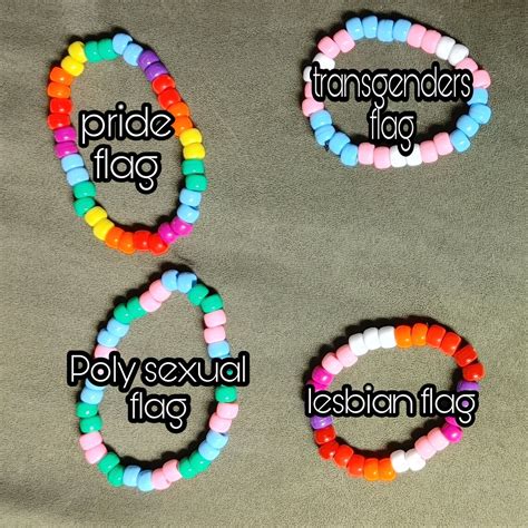 Pride Flag Single Kandi Bracelets Etsy