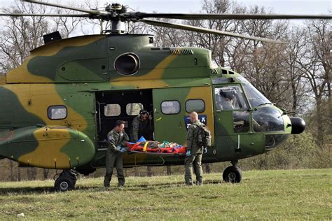 A Romanian Aircrew Performs A Medical Evacuation Drill NARA DVIDS