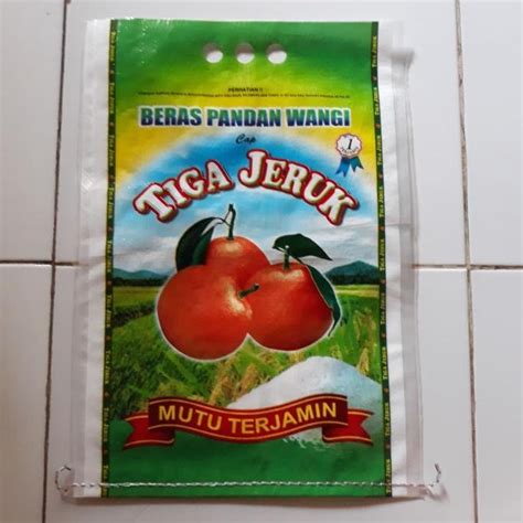 Jual Produk Terbaik Karung Beras Laminasi Cap TIGA JERUK Pandan Wangi