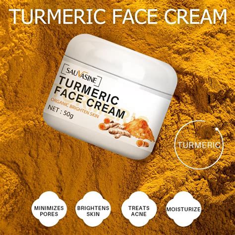 Turmeric Face Whitening Cream For Dark Skin Remove Acne Lighten Dark